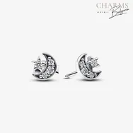 Луна и звезди - обеци