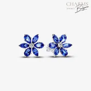 Красиво синьо цвете - обеци