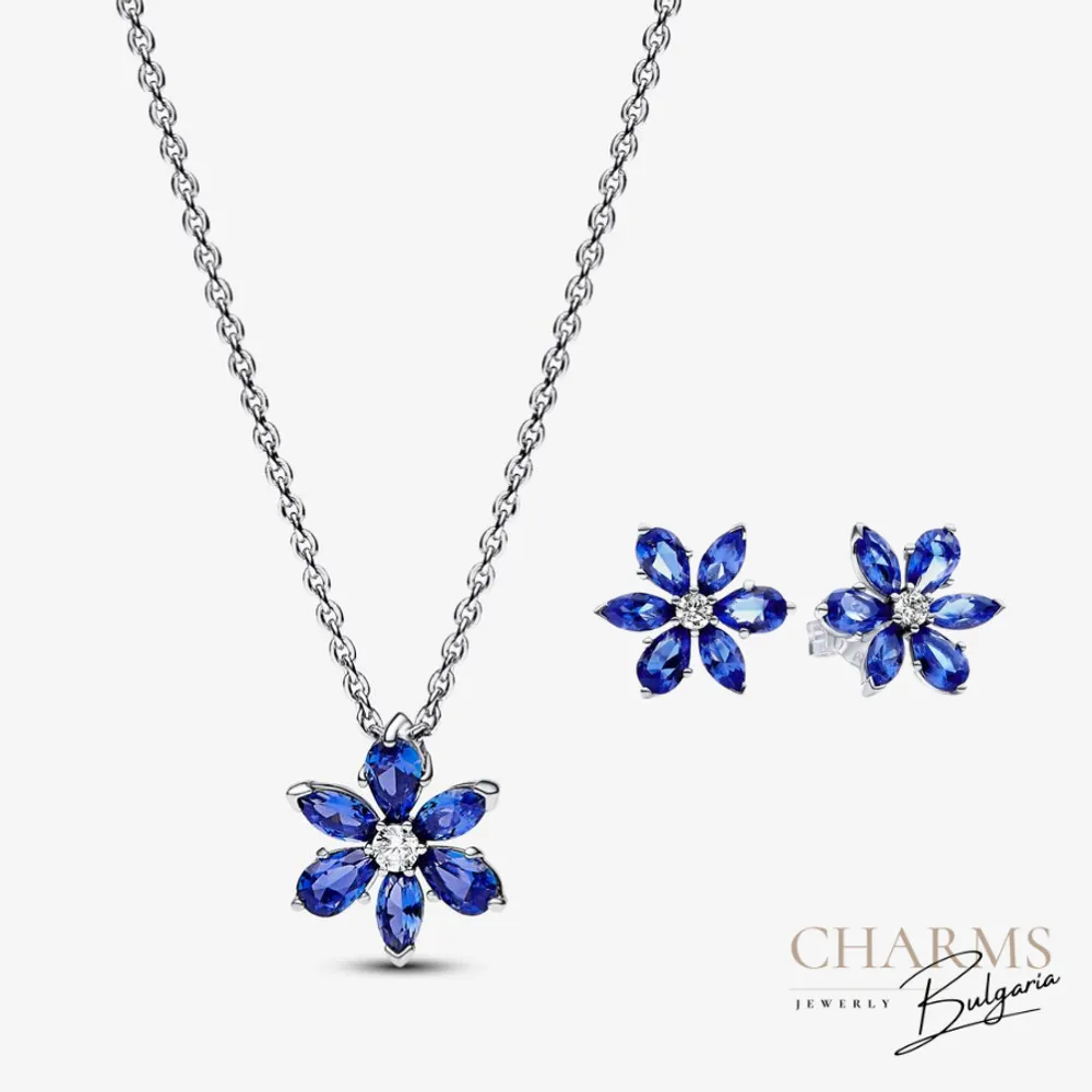 Красиво синьо цвете - комплект