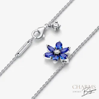 Красиво синьо цвете - колие